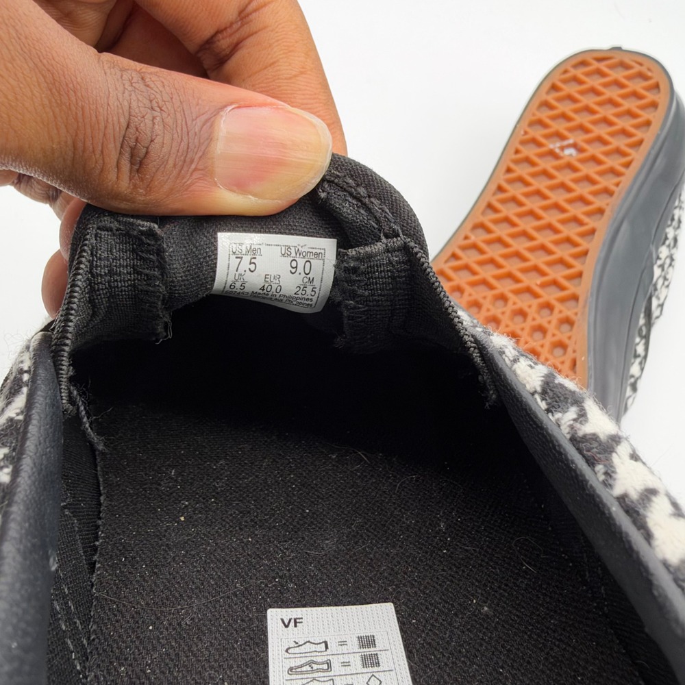 Vans LX Classic 98 Slip-On Houndstooth Black White Men 7.5 Women 9 Sneakers NWOT - Picture 8 of 8
